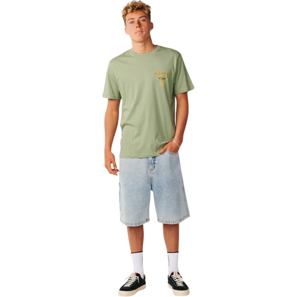 Rip Curl Mens Fade Out Icon T-Shirt 12GMTE - Sage